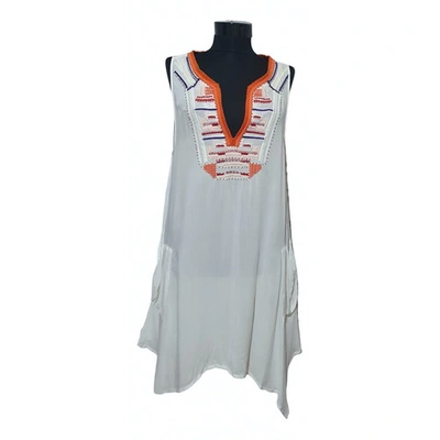 Pre-owned Cynthia Rowley Silk Mid-length Dress In White