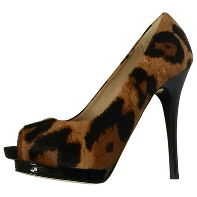 Pre-owned Giuseppe Zanotti Pony-style Calfskin Heels In Multicolour