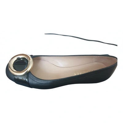 Pre-owned Mulberry Black Leather Ballet Flats