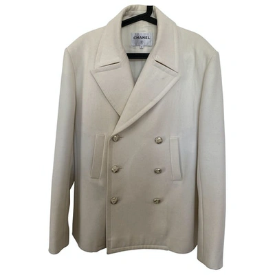 Pre-owned Chanel White Wool Coat