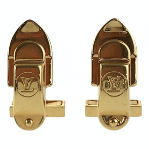Pre-Owned Louis Vuitton Gold Gold And Steel Cufflinks | ModeSens