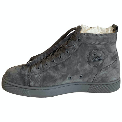 louboutin grey suede