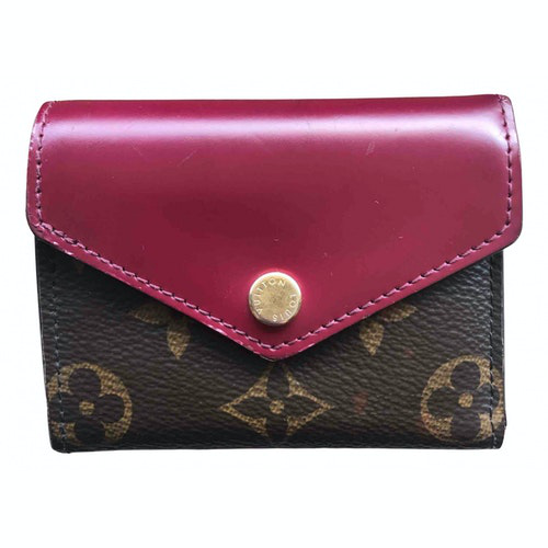 Pre-Owned Louis Vuitton Zoé Brown Cloth Wallet | ModeSens