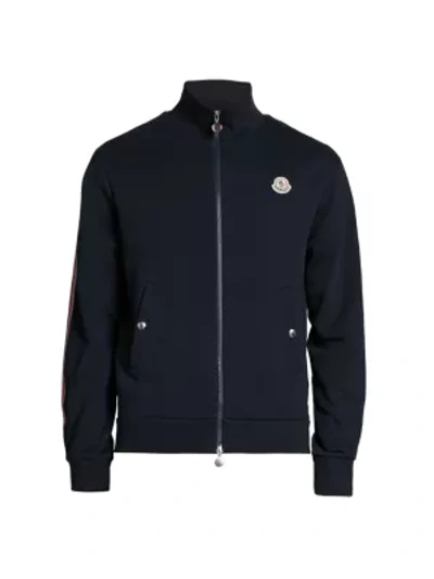 Moncler Men's Zip-front Track Jacket In Navy