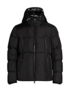 Moncler Logo Down Puffer Jacket In Black