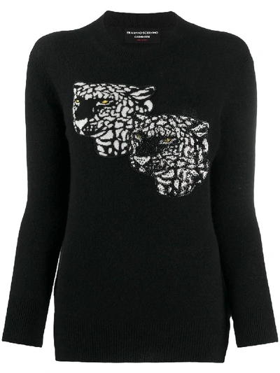 Ermanno Scervino Jaguar Embroidered Jumper In Black