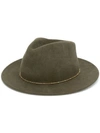 Van Palma Noe Chain Embellished Hat In Green
