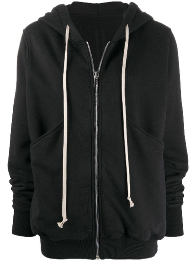 Rick Owens Drkshdw Off-centre Zipped Sweater In Black