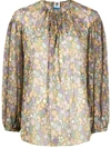 M MISSONI FLORAL-PRINT CHIFFON BLOUSE