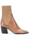 PIERRE HARDY LEATHER ANKLE SOCK BOOTS