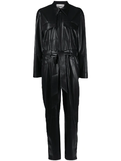 Nanushka Ashton Tie-waist Jumpsuit In Black