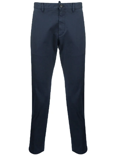Dsquared2 Cropped Classic Chinos In Blue