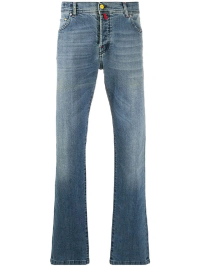 Kiton Mid-rise Straight Jeans In Blue