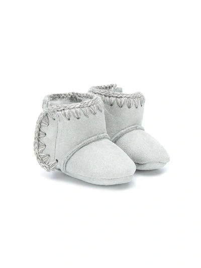 Mou Babies' Eskimo 皮草衬里短靴 In Grey