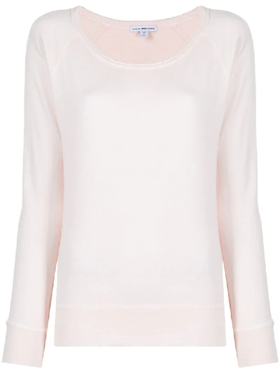 James Perse Long-sleeve Fitted Top In Pink