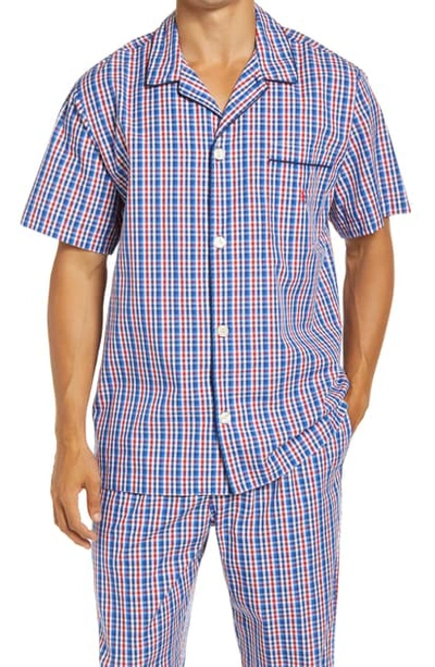 Polo Ralph Lauren Plaid Short Sleeve Pajama Top In Red