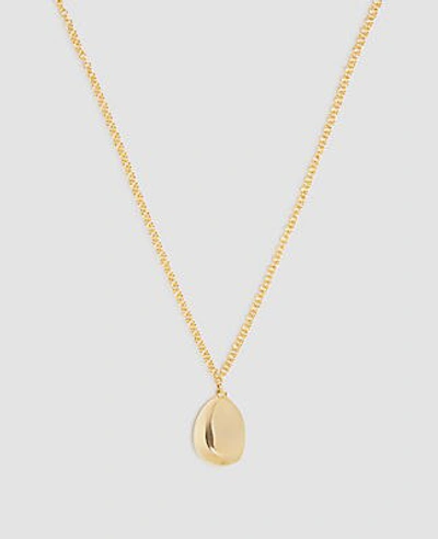 Ann Taylor Nugget Pendant Necklace In Gold
