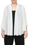 ALEX EVENINGS BELL SLEEVE CHIFFON COVER-UP JACKET,84701011