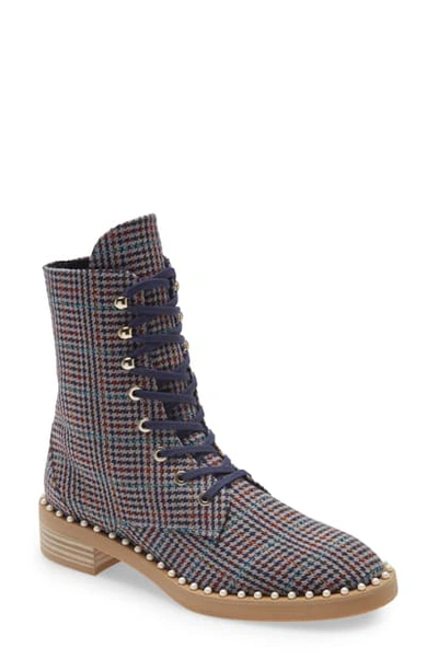 Stuart Weitzman Sondra Combat Boot In Nice Blue