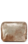 Hobo Beauty Leather Cosmetics Case In Gilded Leaf