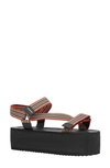 BURBERRY PATTERSON ICON STRIPE STRAPPY PLATFORM SANDAL,8031485