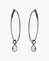 NINA RUNSDORF MEDIUM TOPAZ HOOP EARRINGS | DIAMONDS/GEMSTONES