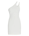 DAVID KOMA Crystal Strap One-Shoulder Mini Dress,060058053786