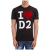 Dsquared2 Crew Neck T-shirt With I Love D2 Print In Black