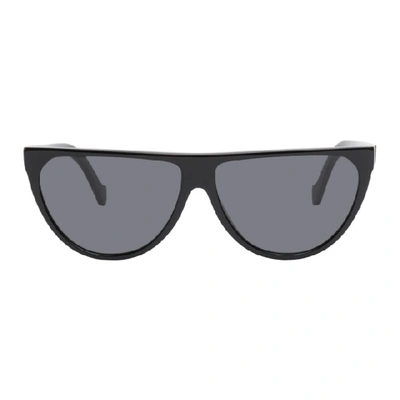 Loewe Black Semi Circle Sunglasses In 01a Shnyblk