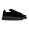 Alexander Mcqueen Runway Leather And Suede Platform Trainers In Black