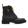 Valentino Go Logo Embellished Leather Ankle Boots In 0no Nero