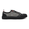 THOM BROWNE THOM BROWNE BLACK AND WHITE HOUNDSTOOTH VULCANIZED BROGUED SNEAKERS