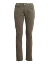 DONDUP GEORGE SKINNY FIT COTTON BLEND TROUSERS