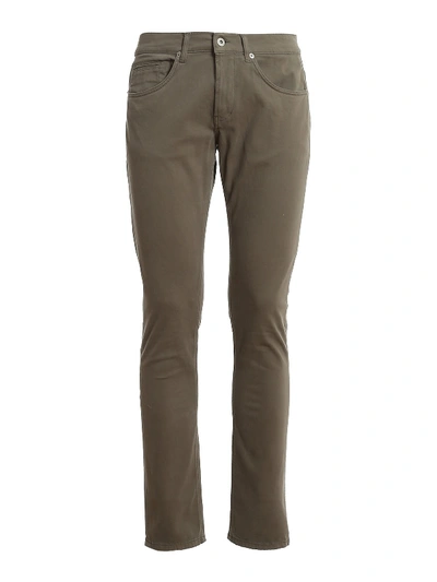 Dondup George Skinny Fit Cotton Blend Pants In Grey