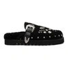 TOGA VIRILIS TOGA VIRILIS BLACK SUEDE STUDDED CLOGS