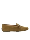 Tod's Pink Gommino Loafers In Suede Woman In Brown