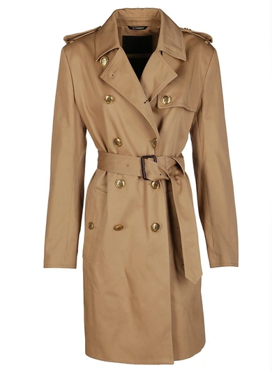Givenchy Double-breasted Trench In Brown