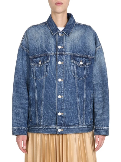 Givenchy Oversized Buttoned Denim Jacket In Blue
