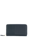 Comme Des Garçons Mixed Line Pattern Wallet In Blue