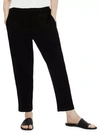Eileen Fisher Petite Washable Stretch-crepe Slim Ankle Pants In Black