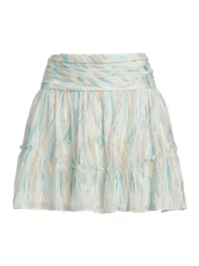 Ramy Brook Fiora Skirt Flounce Mini Skirt In Ivory