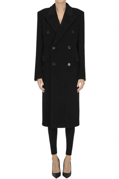 Saint Laurent Coats & Jackets Double-breasted Women's Coat In Black