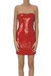 Dondup Sequined Mini Dress In Red