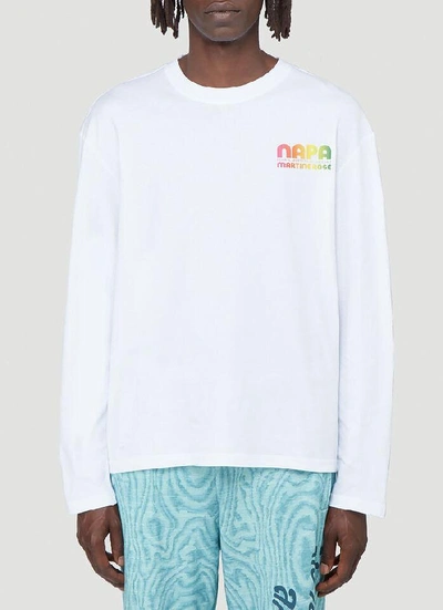Napa By Martine Rose Rainbow Print Sweatshirt In White