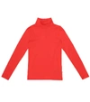 Bonpoint Cotton Turtleneck Top In Red