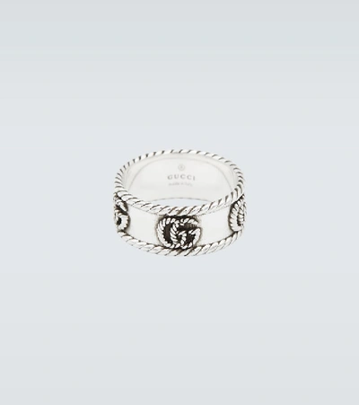 Gucci Silver Double G Marmont Chain Ring