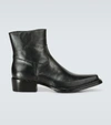 ACNE STUDIOS BRUNO LEATHER COWBOY BOOTS,P00492814