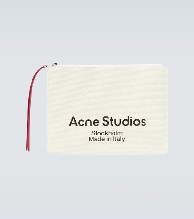 Acne Studios Malachite Canvas Large Wallet Slgs000132 In Neutrals