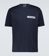 Junya Watanabe Campagnolo Logo-appliquéd Cotton-jersey T-shirt In Blue