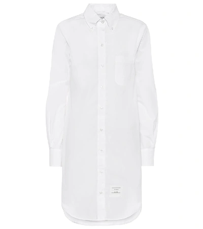 Thom Browne Long Sleeve Oxford Shirtdress In White